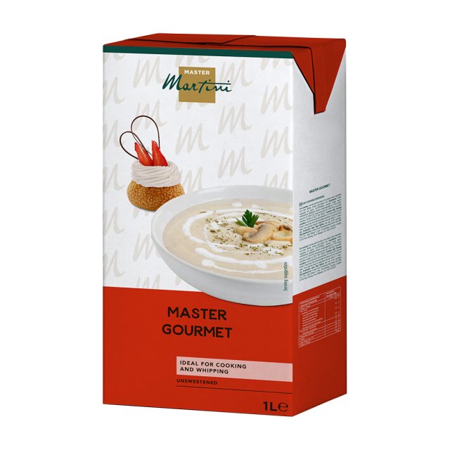 Master Martini Master Gourmet ครีมปรุงอาหารไม่หวาน ขนาด 1 ลิตร คู่กับซุปครีมและเดสเสิร์ตเพสตรี้